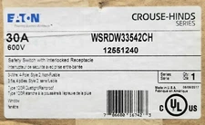 EATON CROUSE HINDS WSRDW33542CH 30 AMP 600 VAC Nema 12 3R Safety Switch 12551240