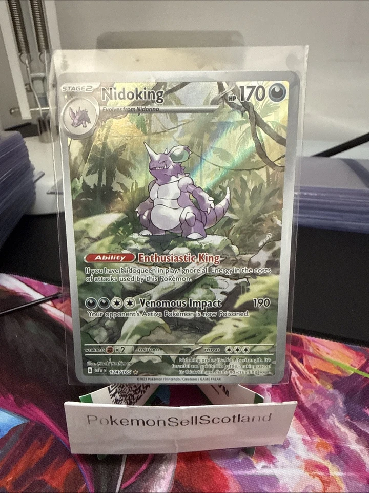 Pokemon TCG Nidoking 174/165 Scarlet & Violet 151 Illustration Rare NM Condition
