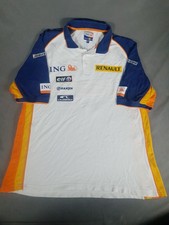 Renault F1 Shirt Mens 2XL XXL White ING ELF FERNANDO ALONSO 2007 Pit Crew Polo 