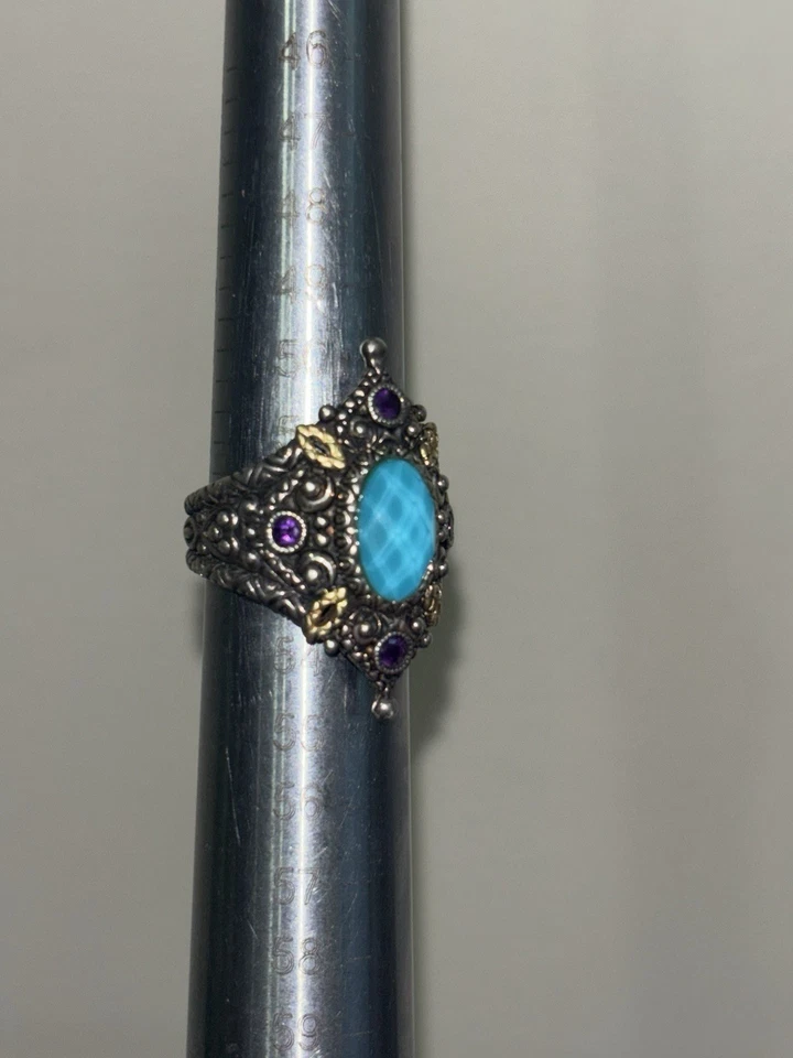 Anillo Barbara Bixby Turquesa 18k Foto 2 de 4