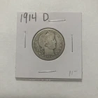 1914 D Barber 90% Silver Quarter 25c US Coin