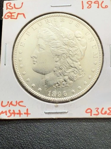1896 BU GEM MORGAN SILVER DOLLAR UNC MS+++ U.S. MINT RARE COIN 9368