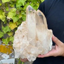4.4LB Natural Clear white quartz crystal Point specimen mineral  healing