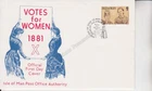 Unaddressed Isle of Man First Day Cover FDC 1981 VOTES FOR WOMEN STAMP