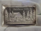 1974 1 oz. .999 Silver Art Bar Christmas The Justice Mint