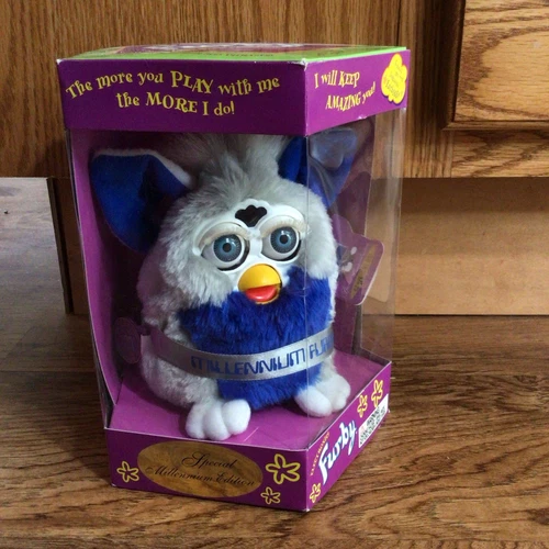 New, unopened Furby Special Millennium Edition 1999 Blue Electronic Toy Tiger