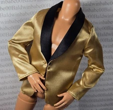 KEN TOP ~MADE TO MOVE MODEL MUSE DOLL 2025 HOLIDAY GOLD BLACK BLAZER JACKET COAT