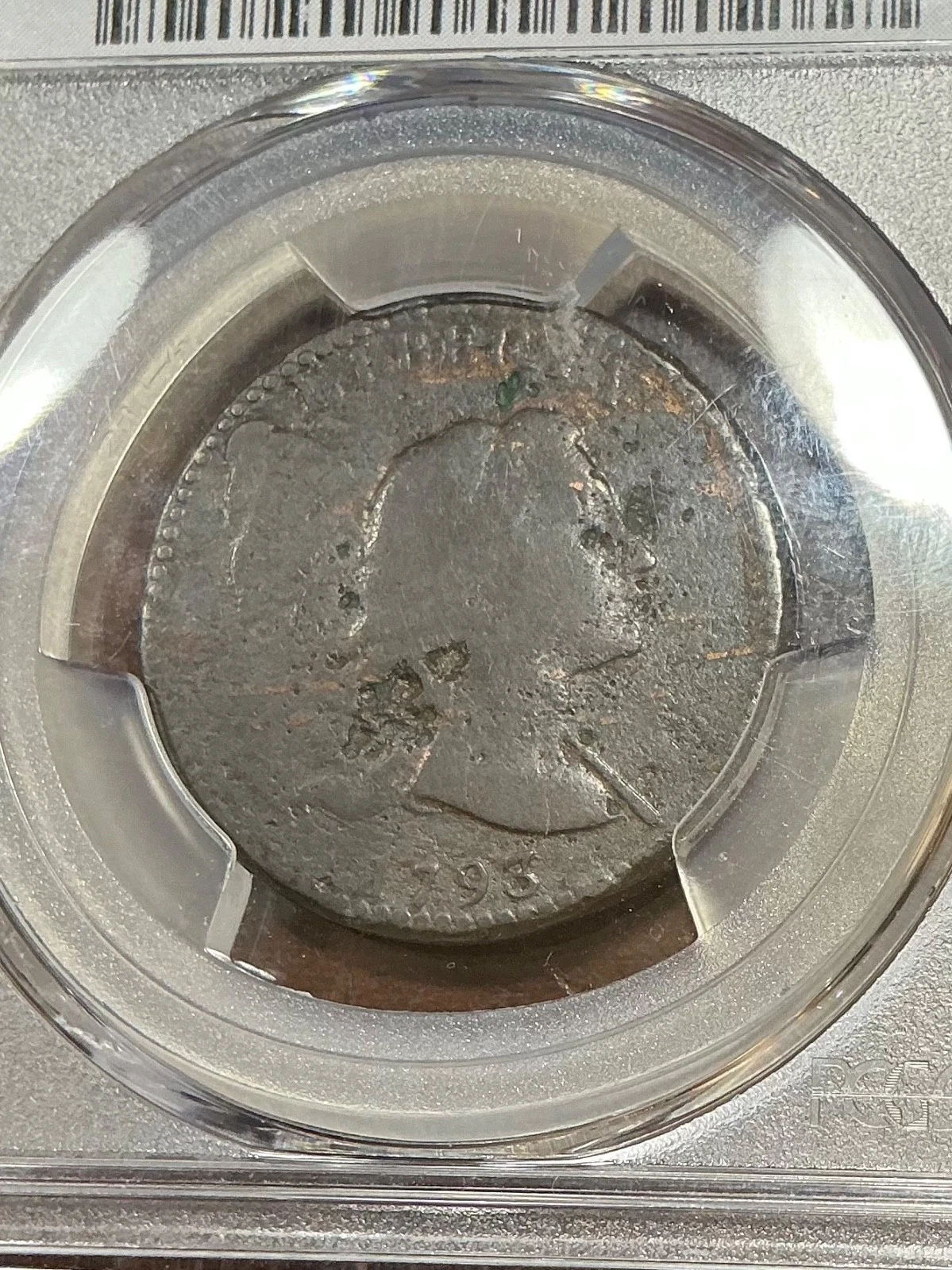 PCGS VG DETAILS 1793 LIBERTY CAP LARGE CENT RARE