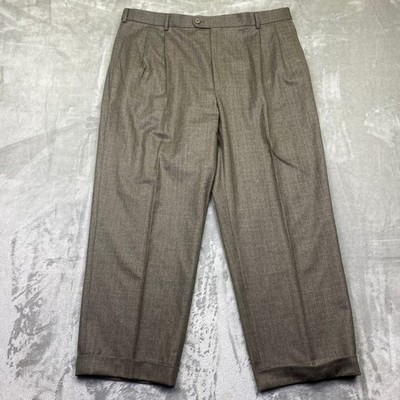 Zanella Bennett Vitale Barberis Canonico Wool Trouser Men Sz 40 Italy Super 120s