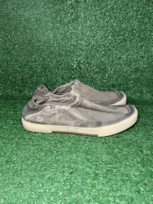 Skechers Shoes Mens Size 10.5 Dario Grey Relaxed Slip On Hands Free Sneakers