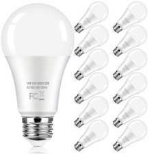 LED Light Bulbs 100 Watt Equivalent 1600 Lumens, A19 14W Super Bright Daylight