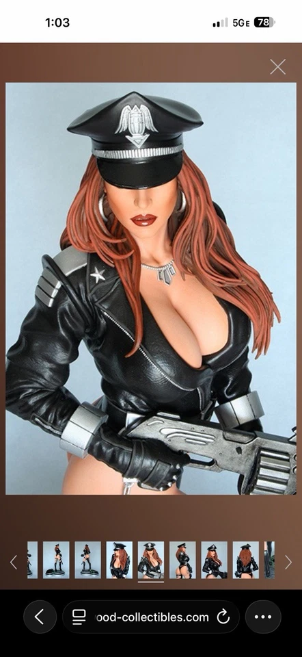 Revista Heavy Metal Estatua Cyber Cop. Sexy. HCG. Nt Sideshow. Versión exclusiva Foto 4 de 4