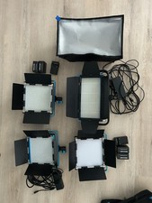 4 Dracast Lights 1 DRSP-500B, 2 DRSP-500BN, 1 LED500 Plus Power Bags
