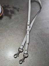White Leather Handbag Replacement Strap Silver Hardware 39-43"