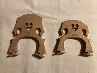 “AUBERT” MADE IN FRANCE Pair of Cello Bridges Wood Blanks Different Sizes USED