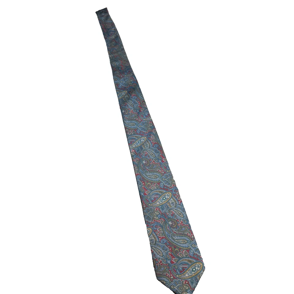 Corbata Oakton Ltd. 100 % seda para hombre clásica patrón cachemir - multicolor vintage Foto 2 de 4