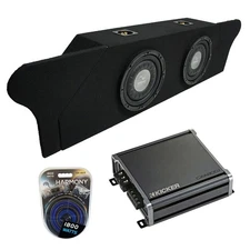 2012-2015 Chevy Camaro Coupe Trunk Harmony F124 Dual 12" Sub Box & CXA800.1 Amp