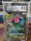 Venusaur & Snivy GX 210/236 Full Art Cosmic Eclipse Pokemon CGC 9.5 Mint +