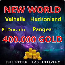 NEW WORLD Gold Coins 400K / 400.000 NW Coin Server US West East Virtual Item