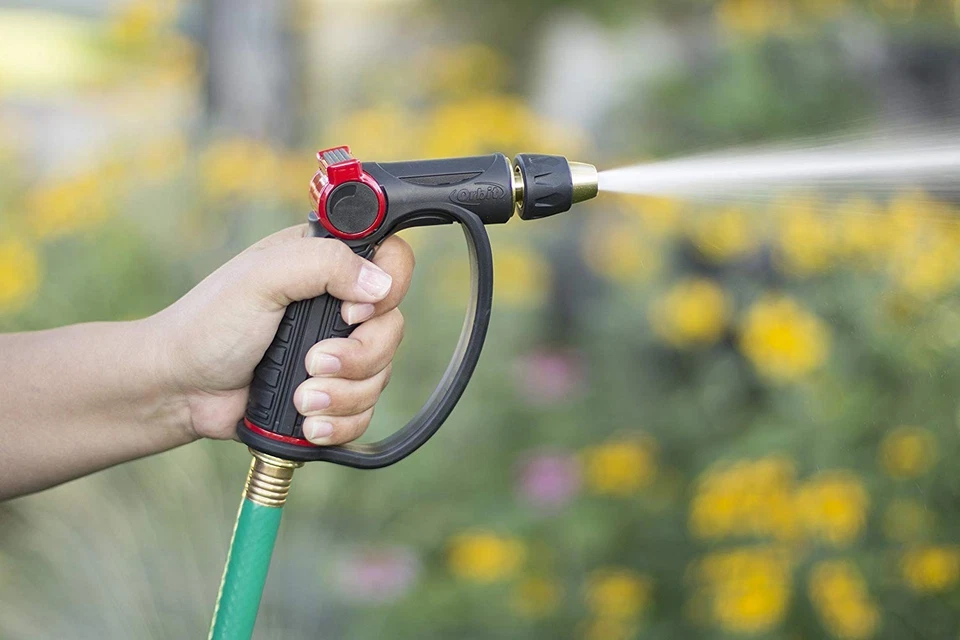 Boquilla de pulverización ajustable Orbit Pro Flo control de pulgar punta de latón patio uso en jardín Foto 3 de 3