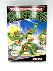 Teenage Mutant Ninja Turtles (Nintendo NES, 1989) game and box with dust sleeve