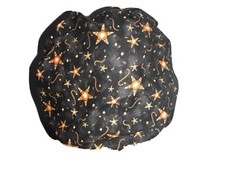 Bouffant surgical scrub hat cap medical black candy corn stars halloween
