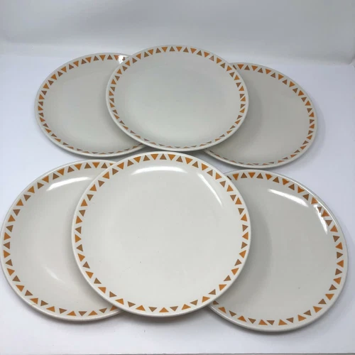 Homer Laughlin Dinner Plates Set of 6 Best China Restaurant Ware Retro 9"