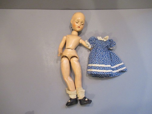 Madame Alexander Wendy Ann Puppe 14 Zoll TEILE REPARATUR verbundenes blaues Kleid