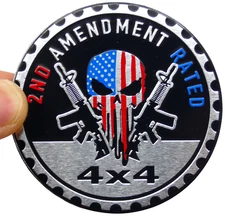 1pc 2nd Amendment Rated Sticker Decal Emblem 4x4 Badge Auto Fender 6cm 2.36"