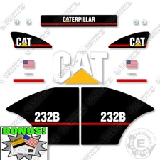 Fits Caterpillar 232b Decal Kit Skid Steer - 7 YEAR OUTDOOR 3M VINYL!