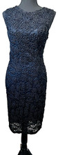 Women's Size Large XL LBD`Black Lace Cocktail Dress Classic Elegant