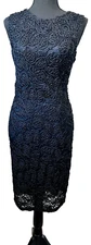 Women's Size Large XL LBD`Black Lace Cocktail Dress Classic Elegant