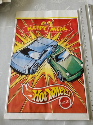 PREMIUM TOY McDonald - Happy Meal Papiertüte - Hot Wheels Die Cast 1998 - ROU