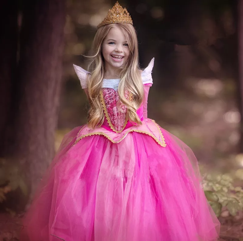 NEW Sleeping Beauty Aurora Childrens Girls Kids Fancy Dress Costume