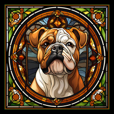 Bulldog Large Refrigerator Magnet - version 2