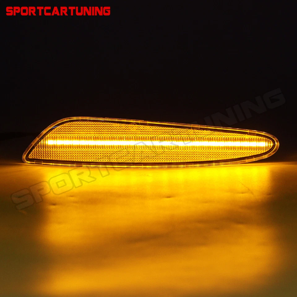 2x Amber LED Bumper Side Marker Lights For 2003-2006 Mercedes Benz E-Class W211 — 第 2/4 张图片
