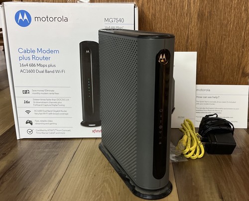 MG7540 Motorola 16x4 Docsis 3.0 Cable Modem + AC1600 WiFi Wireless Router - 第 2/11 張圖片