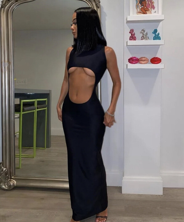 denim maxi dress with slit Strapless Denim Maxi Dress 10