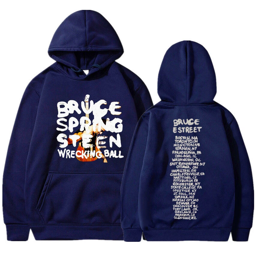 Bruce Springsteen Wrecking Ball Tour Hoodies Casual Vintage Loose Pullover