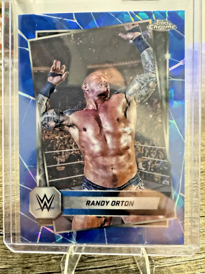 2025 WWE Topps Chrome Sapphire Randy Orton #14 Blue Ice Refractor 