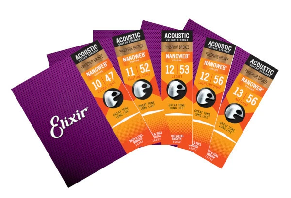 Elixir Nanoweb Phosphor Bronze - Saiten für Westerngitarre - beschichtet