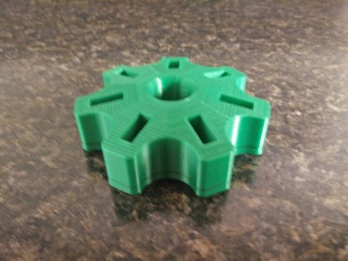 Star Snowflake 3D Printed 7 USB Thumb Flash Drive Holder Stand - Many Colors - Picture 2 of 4