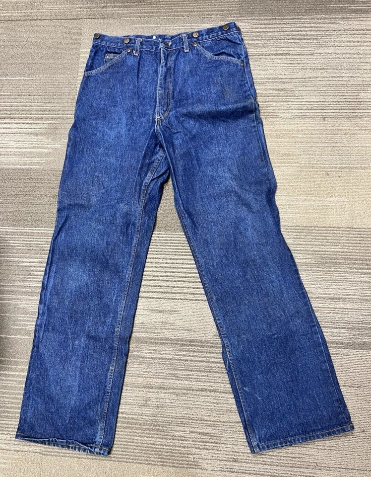 VTG Bailey’s Wild Ass Jeans 34x34 Logger Carpenter Multi Pocket Dungaree - Image 1 of 4