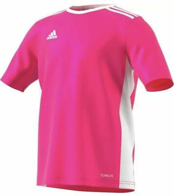 NWT adidas Youth Soccer Entrada 18 Jersey Shock Pink/White Size S 191034852489 | eBay