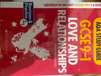 love and relationships poetry. Aqa study guide. Poetry anthology. GCSE
