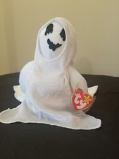 TY Beanie Baby, 1999 Sheets Ghost Plush, With Tag Halloween