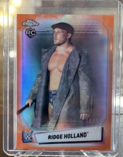2021 Topps Chrome WWE #91 RIDGE HOLLAND RC Rookie Orange Refractor 16/25
