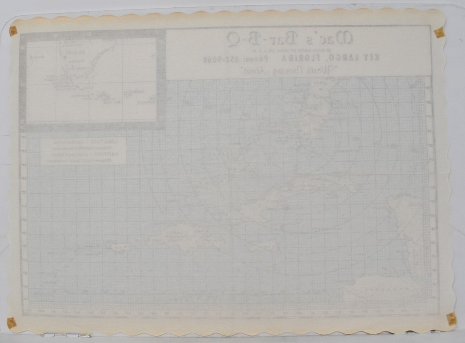 1970s Mac's BarBQ Restaurant Rock Harbor Key Largo Florida Keys