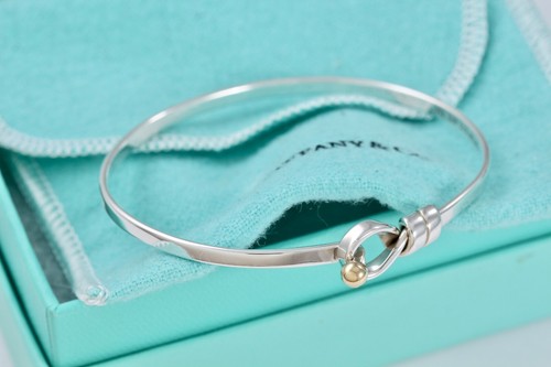 Bracciale medio Tiffany & Co. oro 18 carati e argento gancio e occhio versione 1 - Foto 3 di 5