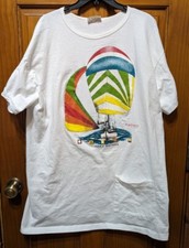 FH Davis Designs Gulf Shores Oversized Beach T-Shirt Sailboat OSFM Made In USA
